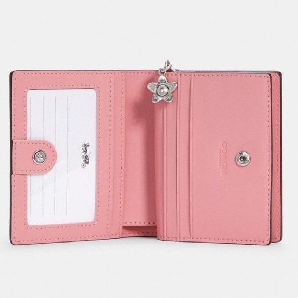 NWT COACH Boxed Snap Wallet With Daisy Print Pink - Picture 2 of 12